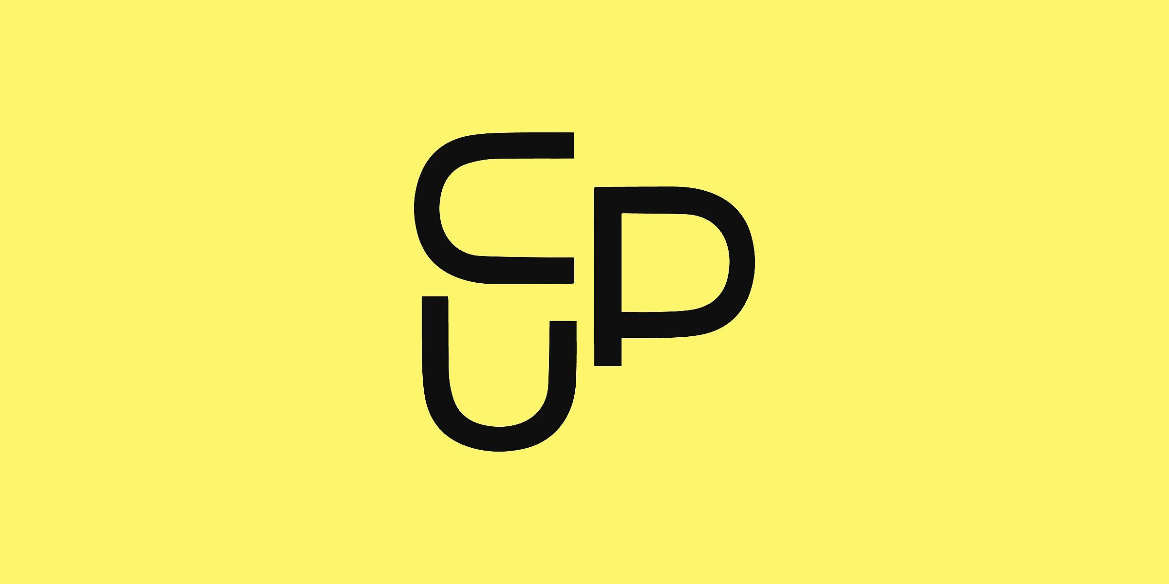 A minimalist logo featuring stylized black letters "S" and "P" intertwined, set against a bright yellow background. The letters are bold and modern, with clean lines that create a balanced and cohesive design.