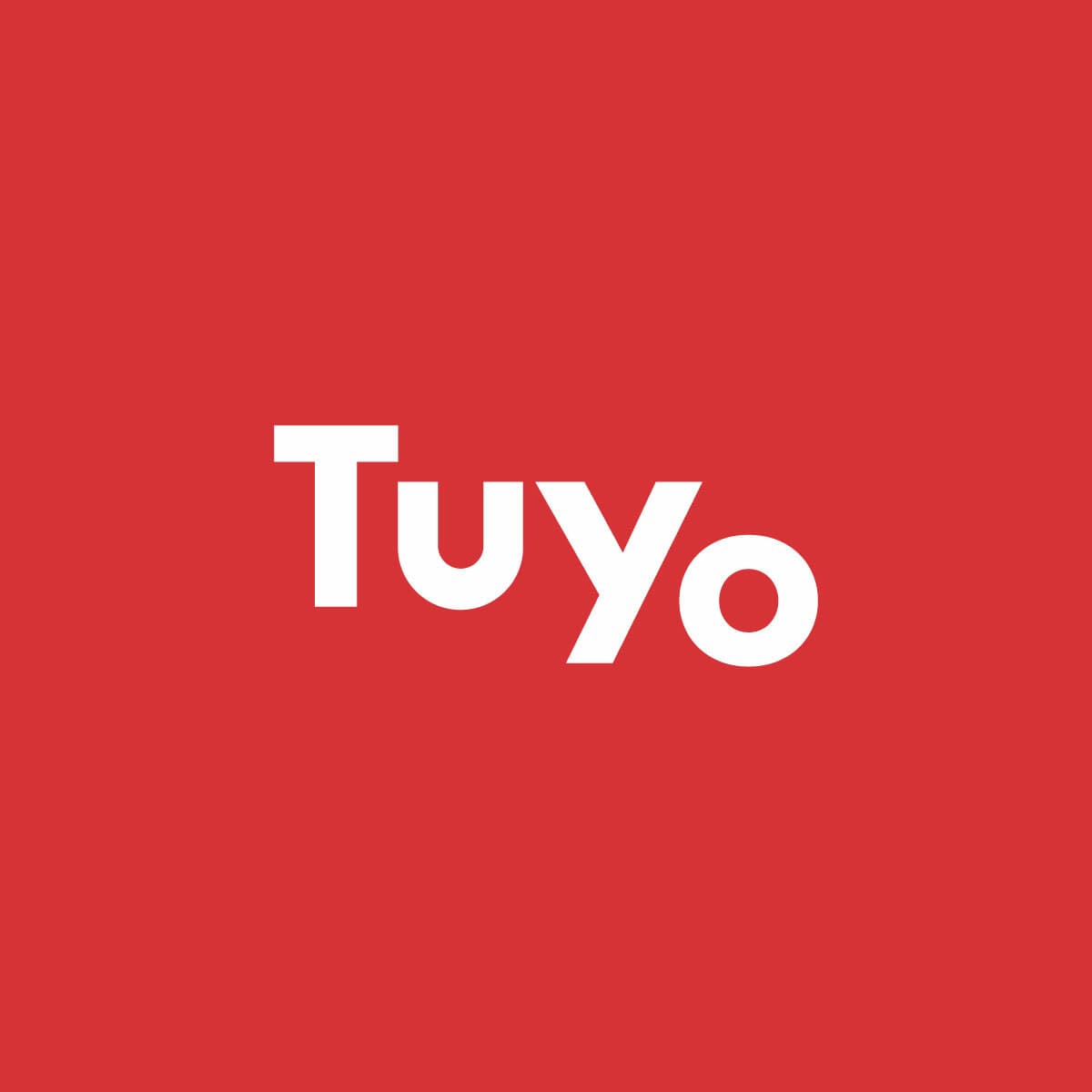 A red square with the word "Tuyo" centered in bold white letters. "Tu" is slightly larger than "Yo".